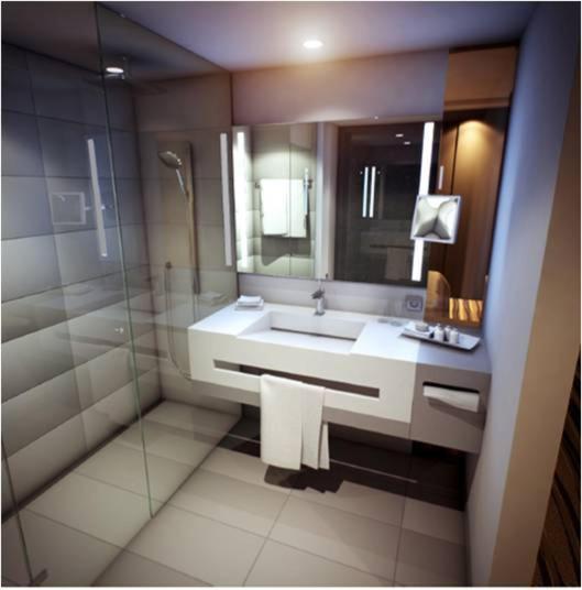 Steigenberger Airport Hotel Berlin Schoenefeld Exterior photo Bathroom interior design